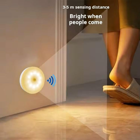 مصباح إضاءة ليلي LED ذكي بمستشعر حركة يعمل تلقائيًا (تشغيل/إيقاف) للمنزل